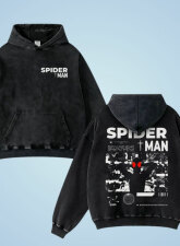 2514 - Clodio Spider Man ACID Wash Hoodie