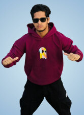 2526 - 𝐎𝐕𝐄𝐑𝐒𝐈𝐙𝐄𝐃 𝐃𝐑𝐎𝐏𝐒𝐇𝐎𝐔𝐋𝐃𝐄𝐑 "𝐇𝐎𝐎𝐃𝐈𝐄"  - Maroon