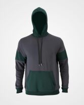 2553 - Speedy Winter Hoodie- Charcoal Grey & Dark Green